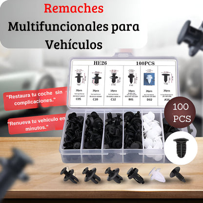 CAJA 100 REMACHES MULTIFUNCIONALES PARA VEHICULOS + ENVÍO GRATIS Y REGALO 🎁