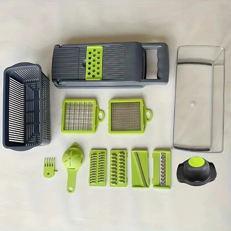 ChefMax 16X - Cortadora multifunción de frutas y verduras 16 piezas